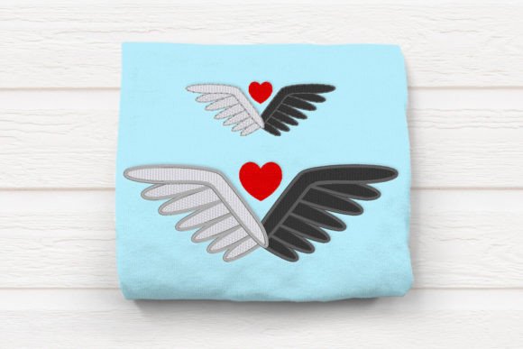 Angel and Demon Dual Wings Embroidery