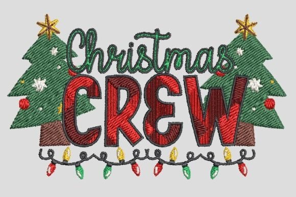 Christmas Crew Noel Tree Embroidery File