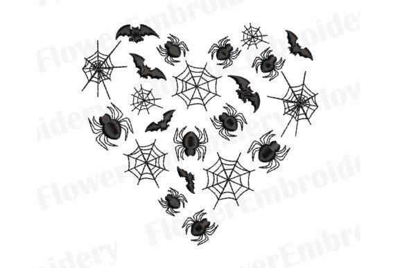 Flock of Bats Embroidery Design