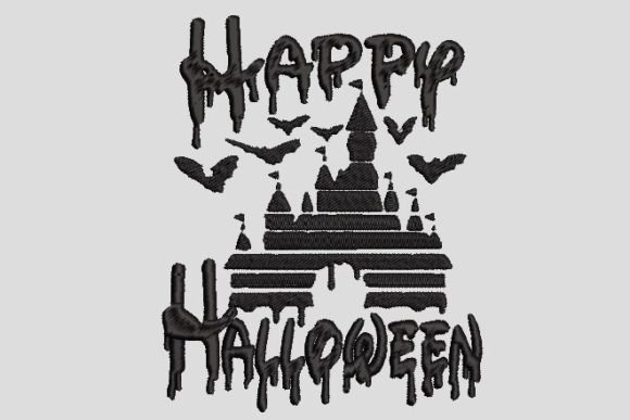 Halloween Horror Castle Embroidery File