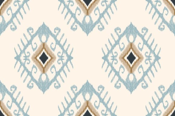 Ikat Geometric Ethnic Embroidery