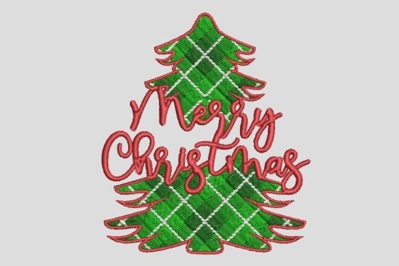 Merry Christmas Noel Tree Embroidery File