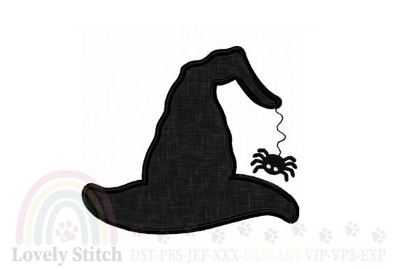 Witch Hat Applique Embroidery Design