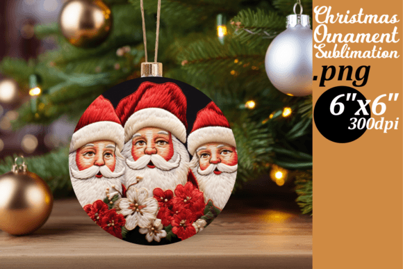 Xmas Sphere Embroidery Sublimation